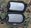 Placute de identificare armata S.U.A. - DOG TAG,  personalizate cu textul dorit d